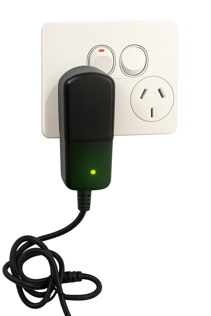 3km solar electric fence energiser charger charging cable in wall socket
