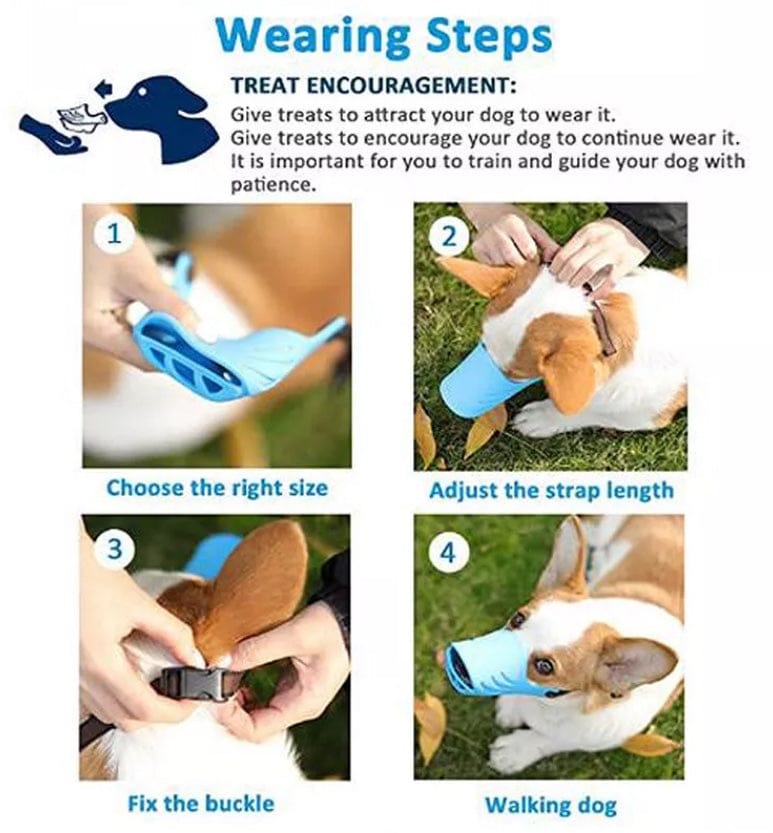 Breathable Dog Muzzle for Small, Medium Dogs Pet Control HQ