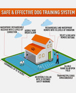 combo electric dog fence remote training collar