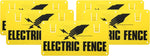 electric fence warning signs pack of 5