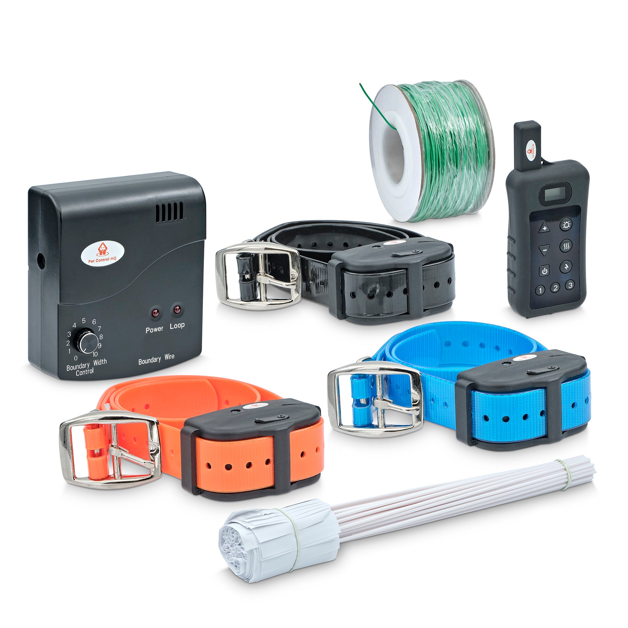 Electric dog fence with 3 collars best sale